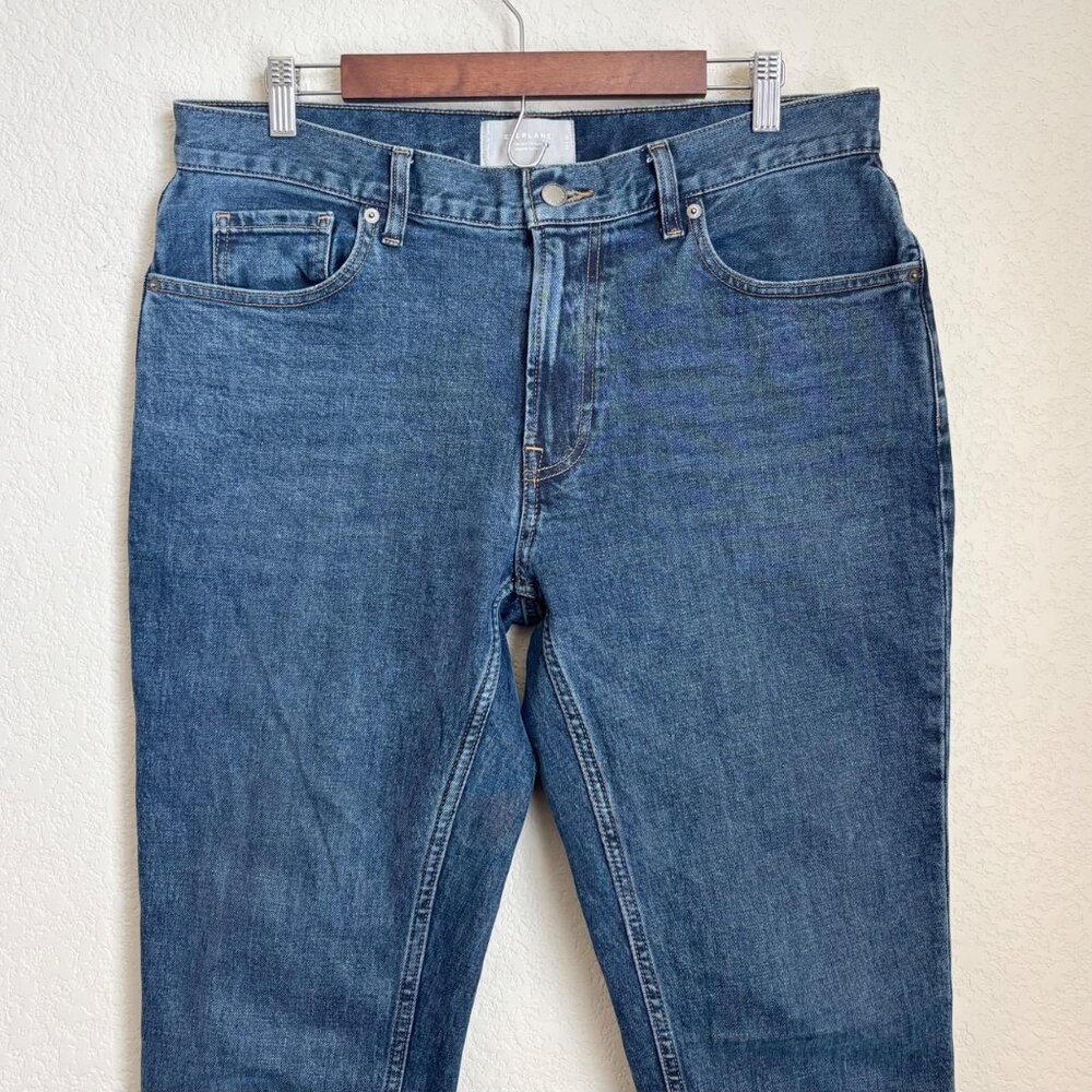 Everlane Slim Fit Jeans Men’s 33x32 Dark Wash Organic Cotton Denim - Picture 2 of 11